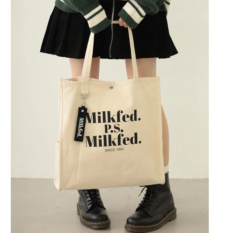 楽天市場】ミルクフェド トートバッグ DIDONE LOGO BIG TOTE MILKFED