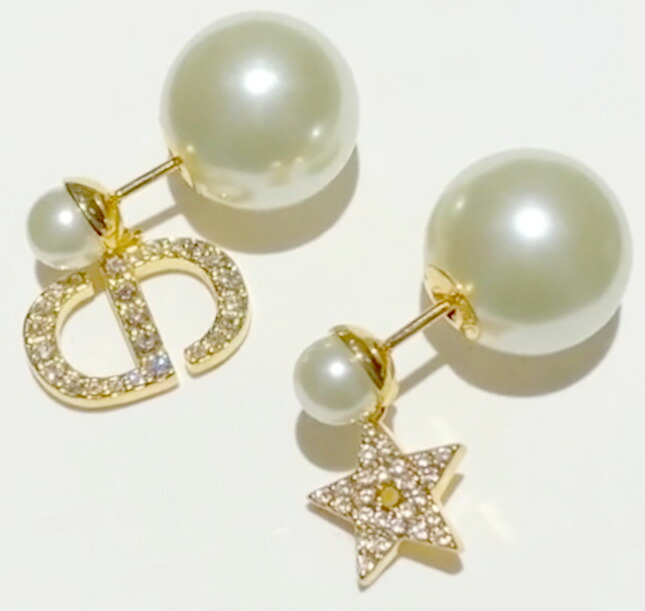 楽天市場】Christian Dior ピアスクリスチャンディオールアシンメ
