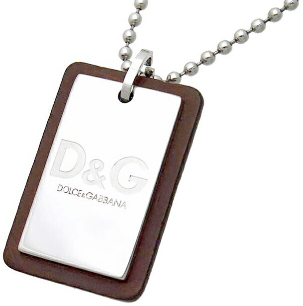 楽天市場】DOLCE&GABBANA ペンダントネックレスレザータグ×シルバー