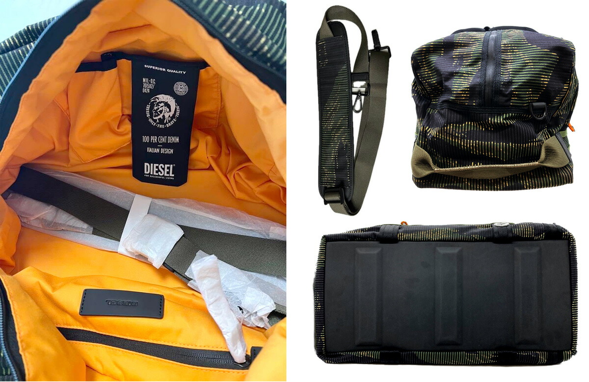 楽天市場】DIESEL ディーゼル 2WAYボストンバッグフロントファスナー