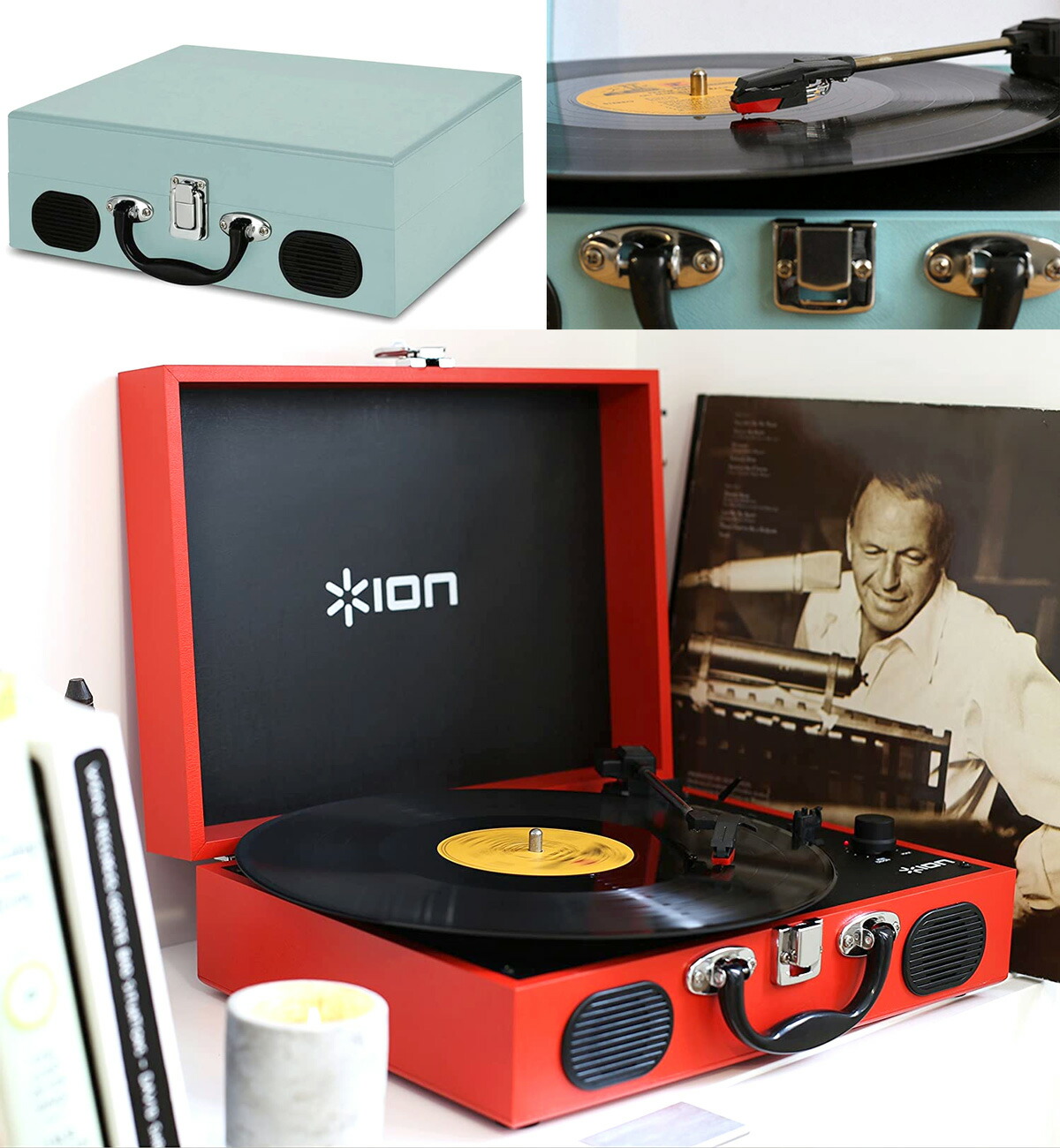 楽天市場】外でレコードが聴けるスピーカー内蔵アンティークレコード