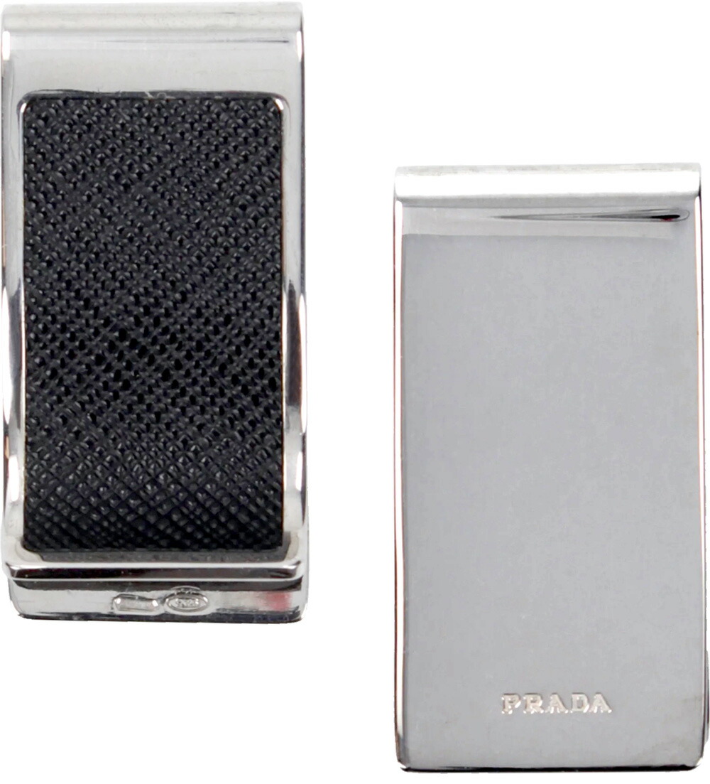 楽天市場】PRADA プラダ メンズ ロゴ刻印マネークリップ 札ばさみ