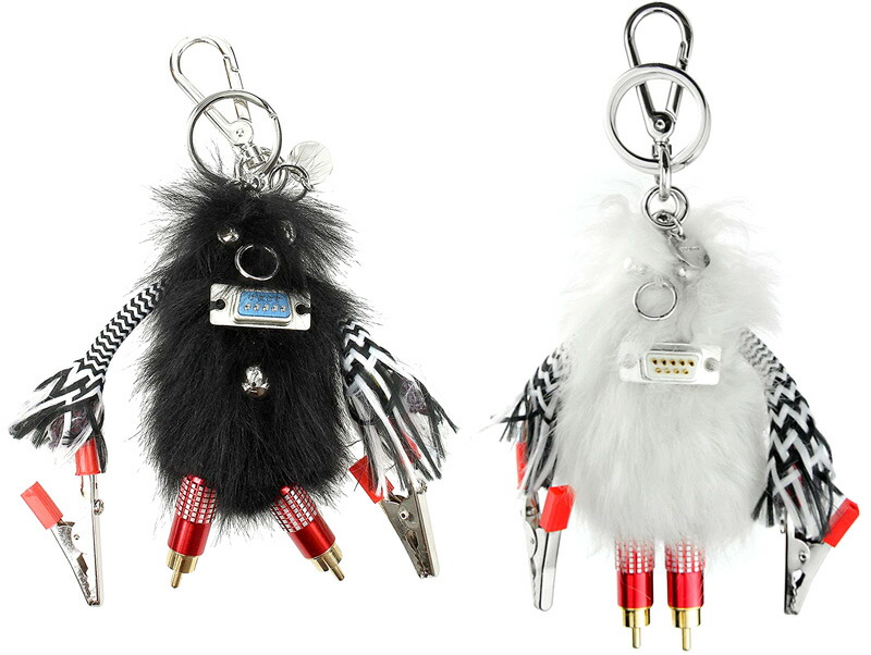 楽天市場】PRADA プラダ キーリング付きファーチャームロゴ刻印メタル