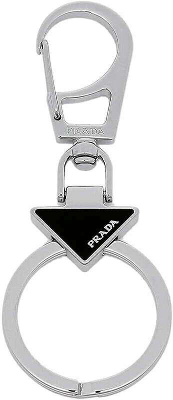 楽天市場】PRADA プラダブラック三角ロゴプレートロゴ刻印キーリング
