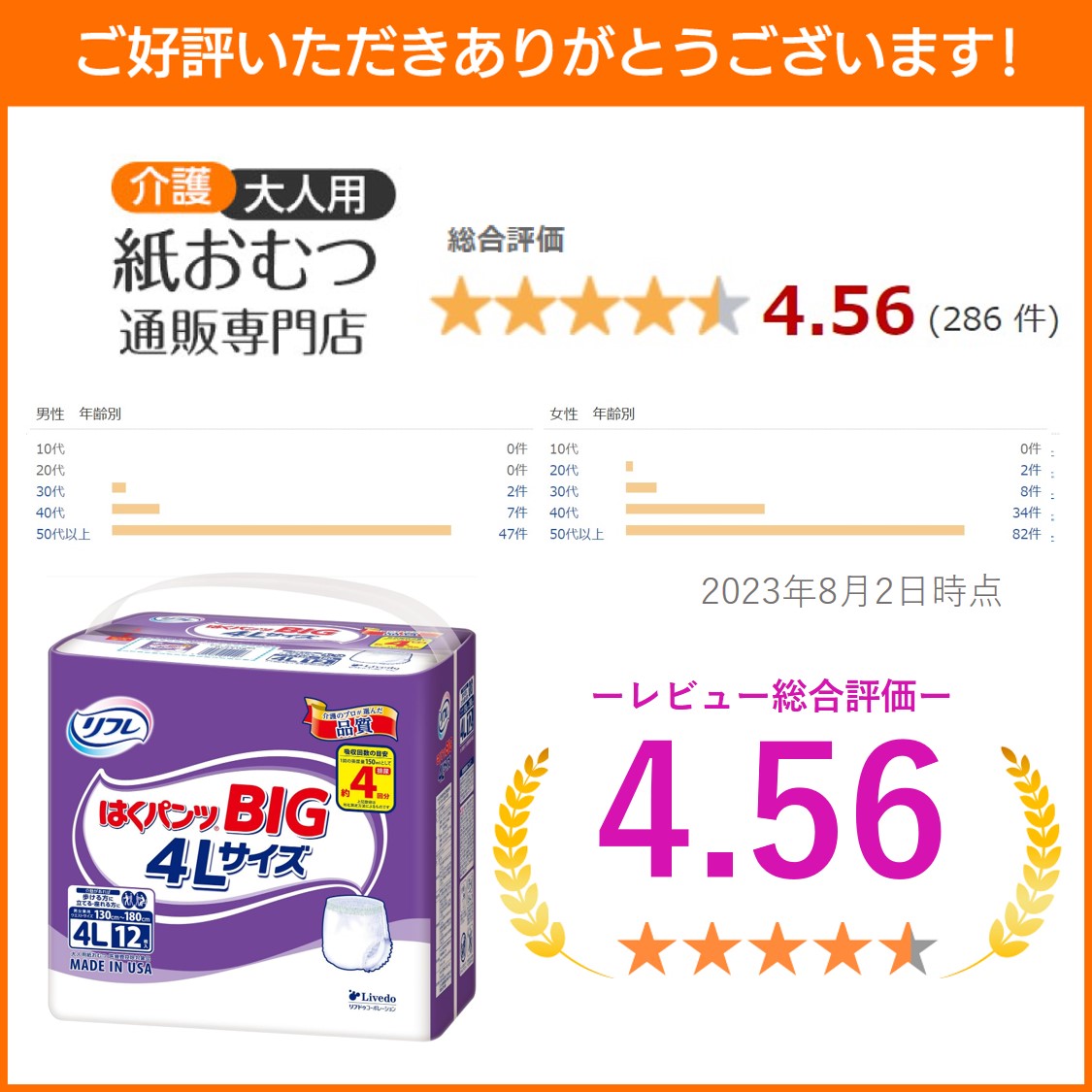 楽天市場】「まとめ買いで10％OFF」リフレ 大きい人の はくパンツ