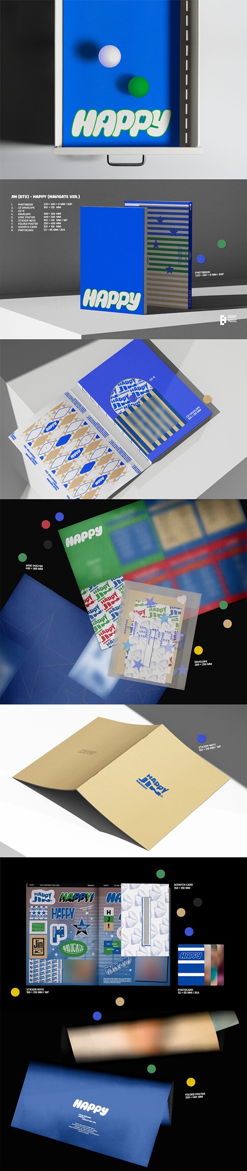 楽天市場】[おまけ20枚付き] BTS JIN [HAPPY] 3種SET SOLO ALBUM CD