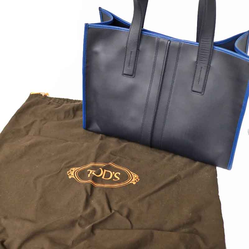 楽天市場】TOD'S【トッズ】ダブルストライプトートバッグ ブラック