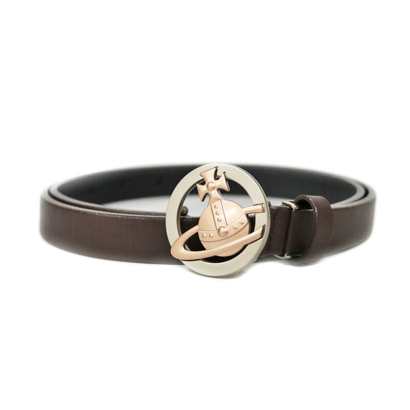 ヴィヴィアンウエストウッド レザー ベルト グレー シルバー ゴールド