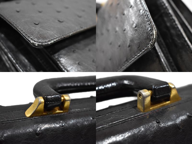 楽天市場】【中古品】RHodes セカンドバッグ ブラック オーストリッチ