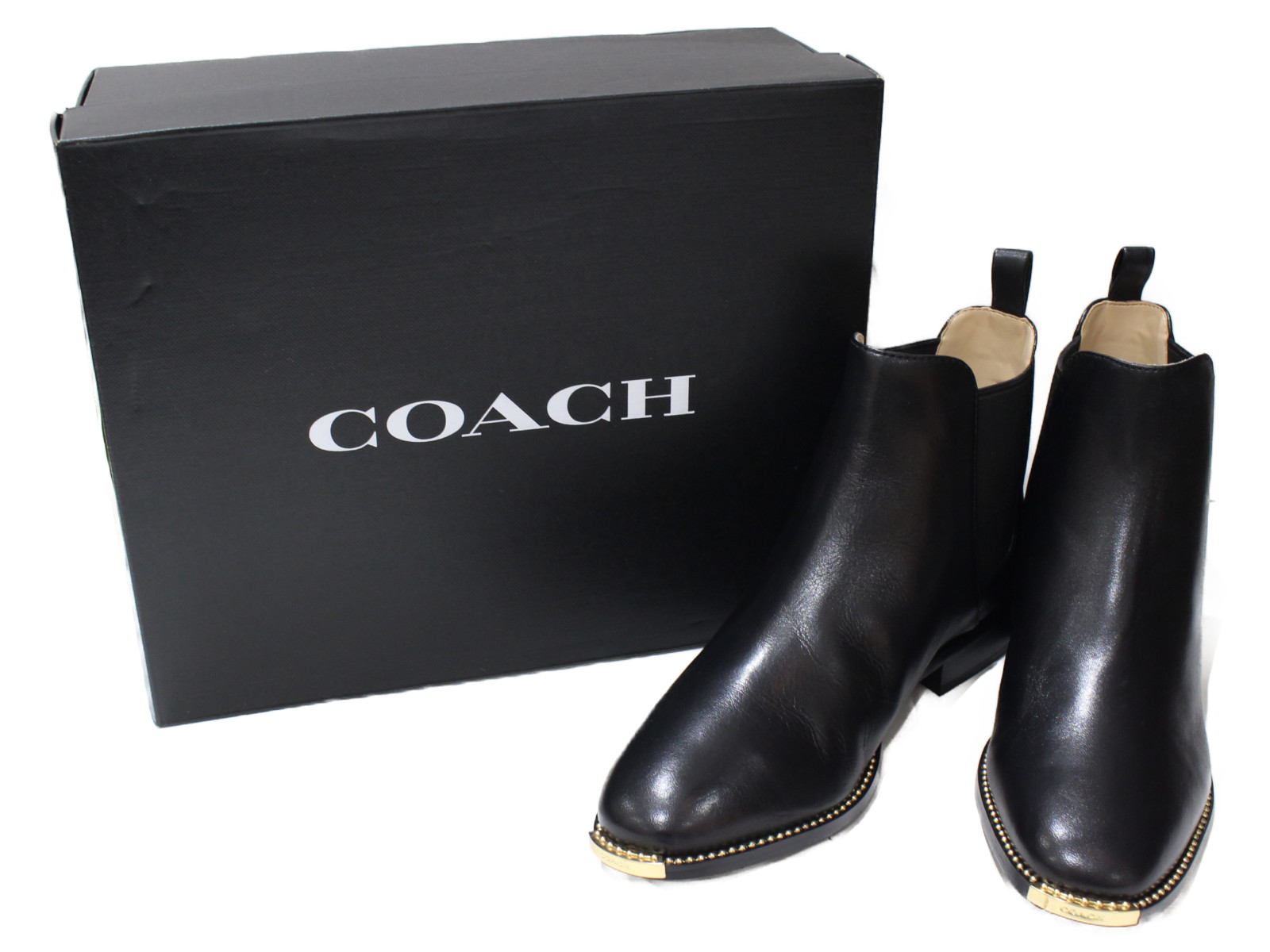 楽天市場】【箱あり】COACH コーチ メトロポリタン チェルシーブーツ