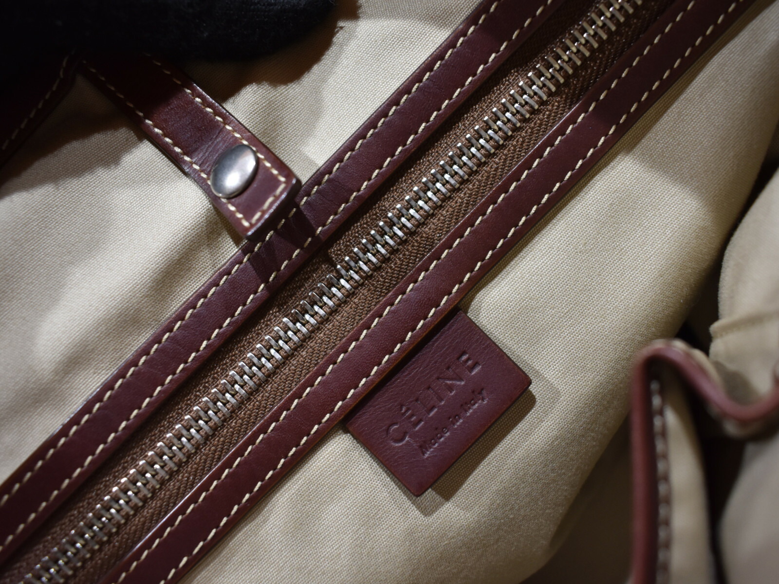 楽天市場】CELINE セリーヌ キャンバストート キャンバス×レザー