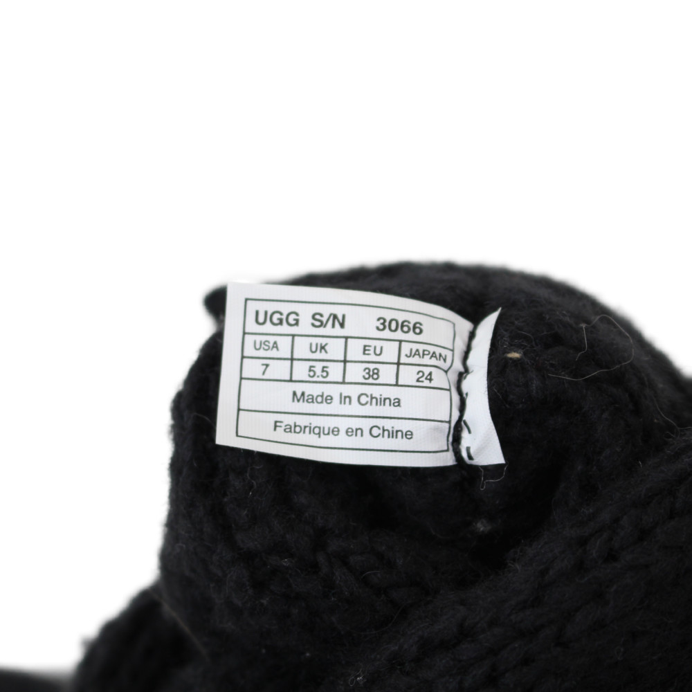 楽天市場】UGG アグ ニットロングブーツ ブラック ニット レディース