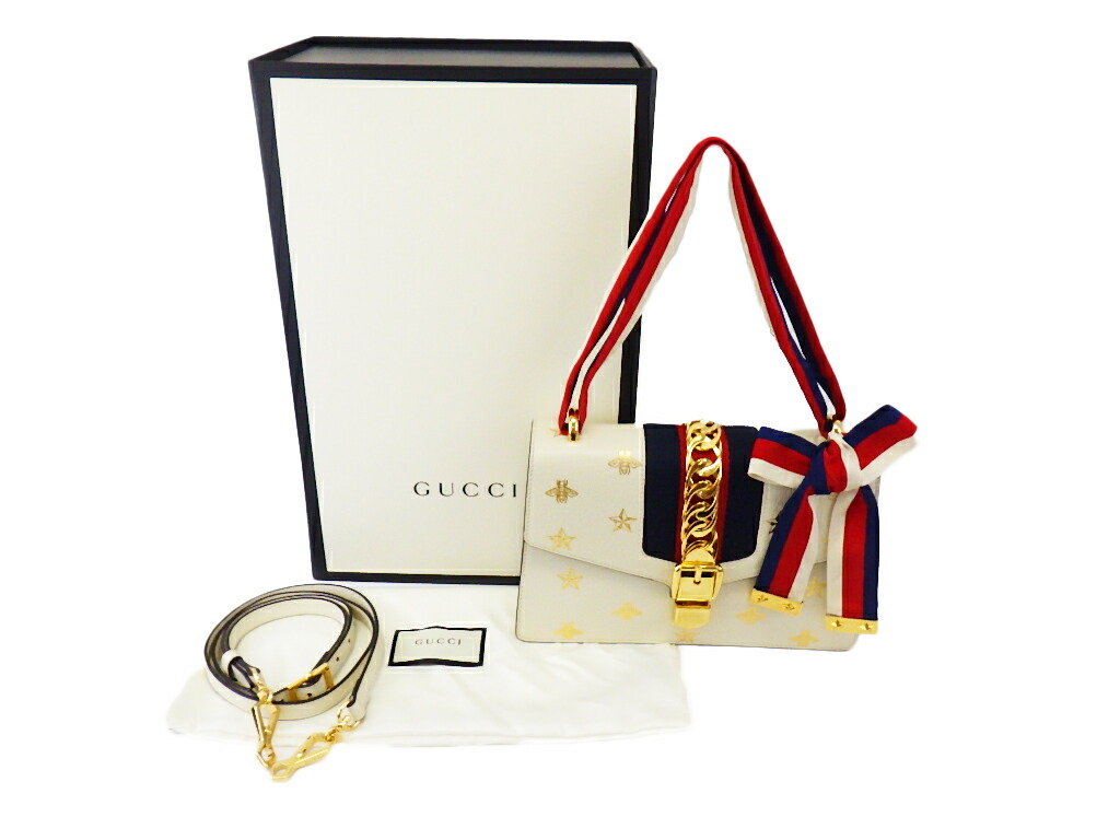 楽天市場】GUCCI グッチ シルヴィ ビー＆スター スモールショルダー