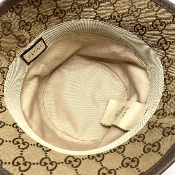 楽天市場】GUCCI グッチ 576587 GGキャンバス フェドラハット Lサイズ