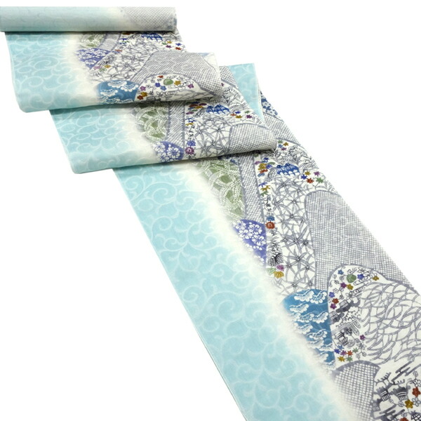 楽天市場】弥栄織物 京紅型 名古屋帯 正絹 仕立て付き 紅型染め 新品