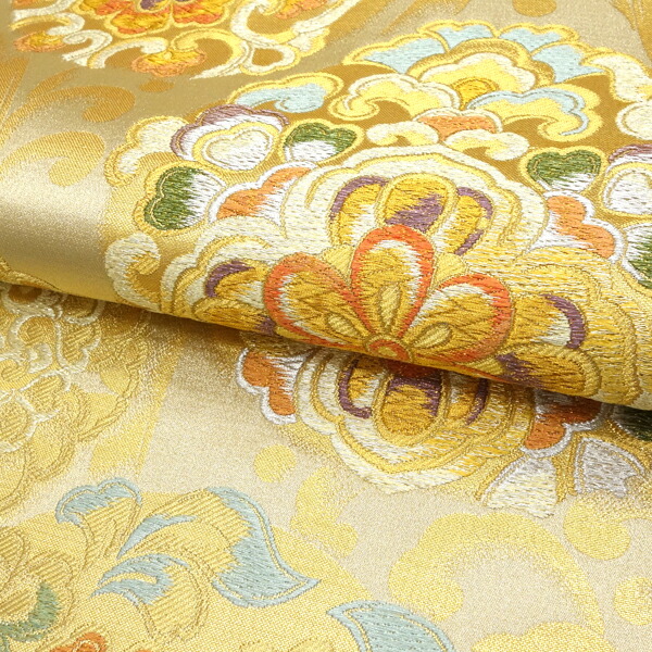 楽天市場】加藤善織物 袋帯 振袖用 仕立て付き 金色 正絹 華文 振袖