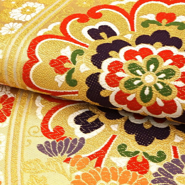 楽天市場】大光 振袖用 袋帯 金色 仕立て上がり 正絹 西陣織 振袖 振袖