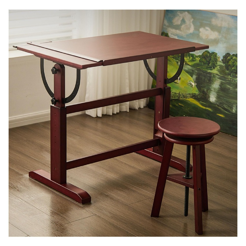 楽天市場】作業台、大型木製製図テーブル、製図台, 高さ調節可能な