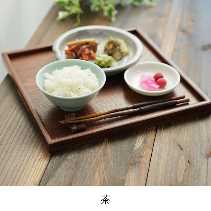 楽天市場】10枚セット トレー お盆 木製 正角盆 30×30cm 茶 白木