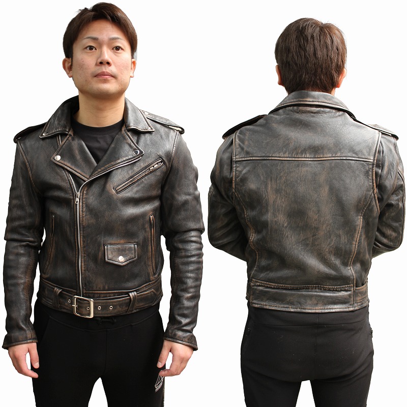 楽天市場】ラムレザー US ダブルライダースジャケット メンズ レザー