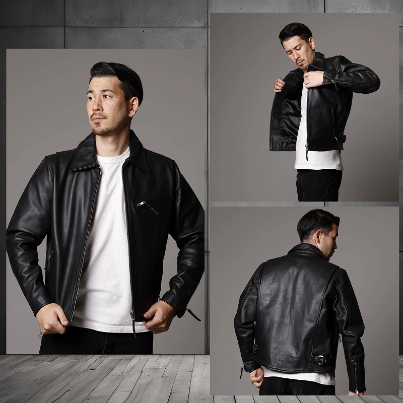 楽天市場】革ジャン メンズ レザージャケット 牛革 本革 トラッカー