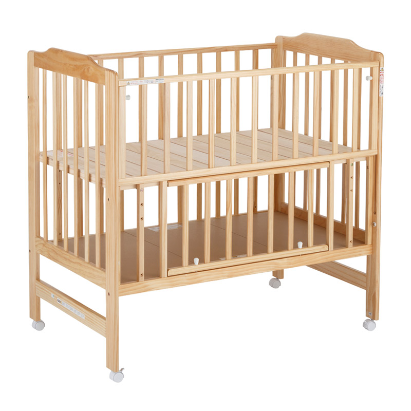 楽天市場】ベビーベッド ハイシート ベビーベッド 木製 床板すのこ