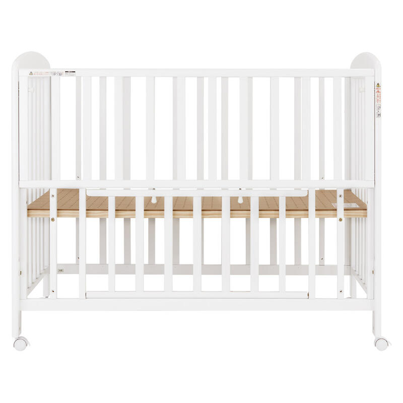 楽天市場】ベビーベッド ハイタイプ 木製 キャスター付き プチホワイト