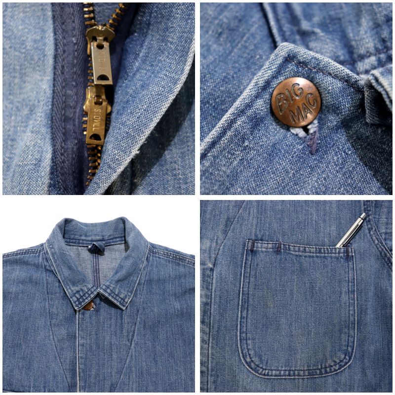 楽天市場】60s ヴィンテージ ビッグマック BIGMAC デニム つなぎ 古着