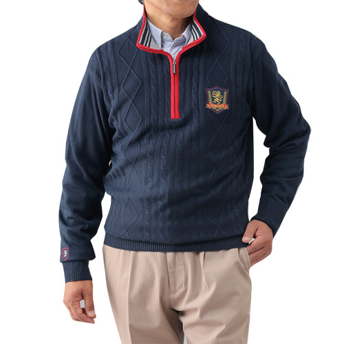 楽天市場】ニット セーター ジップアップ メンズ サルーンエクスプレス