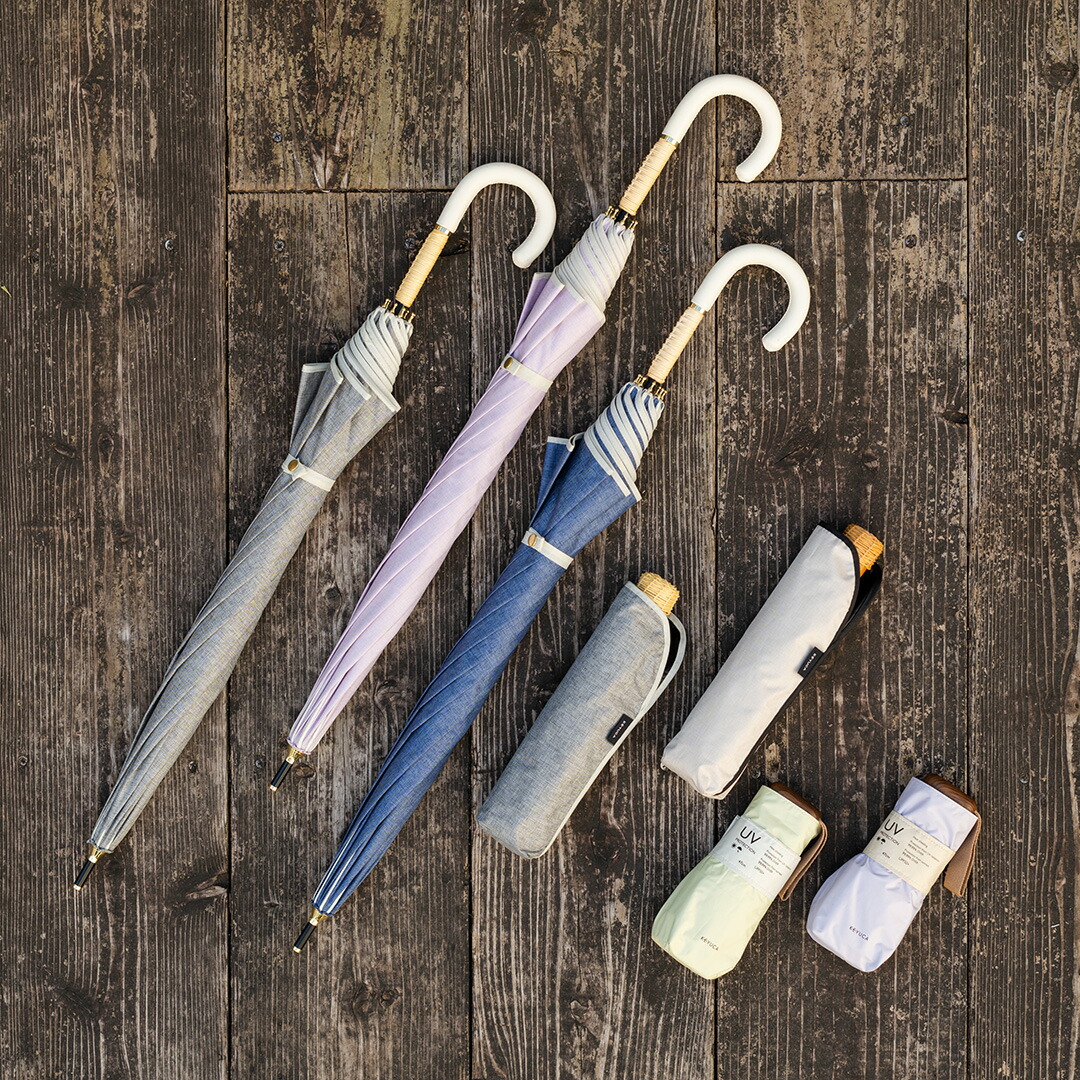 楽天市場】【KEYUCA公式店】ケユカ 折畳傘 遮光パイピングシャンブレー