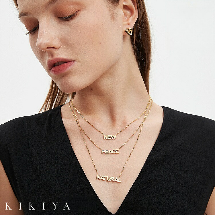 楽天市場】【楽天1位受賞】 ネックレス レターネックレス チェーン