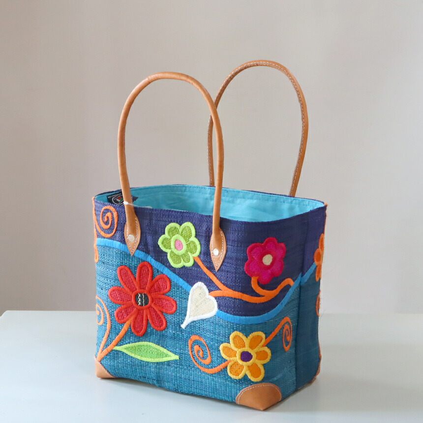 楽天市場】マダガスカル ラフィアのバッグ Mサイズフレンチ マルシェ