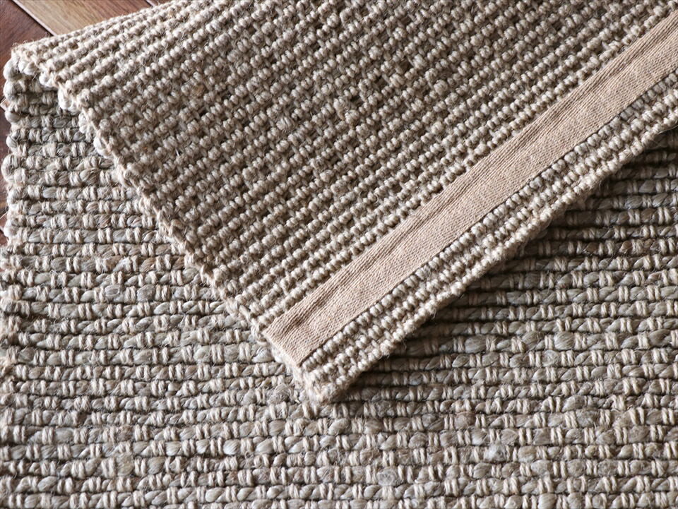 楽天市場】ジュートラグ 天然繊維 麻 250x200cmナチュラル・平織