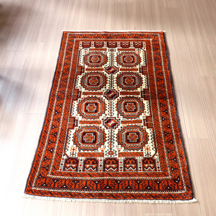 トライバルラグ バルーチ ランナーラグ①ヴィンテージラグ バルーチ