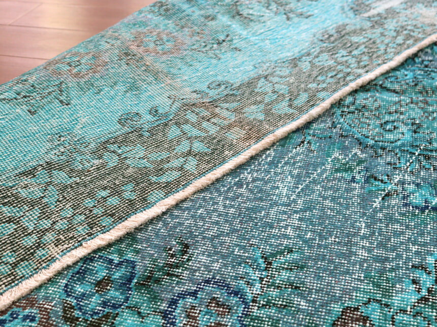 楽天市場】オーバーダイド ヴィンテージラグ ターコイズブルー 265