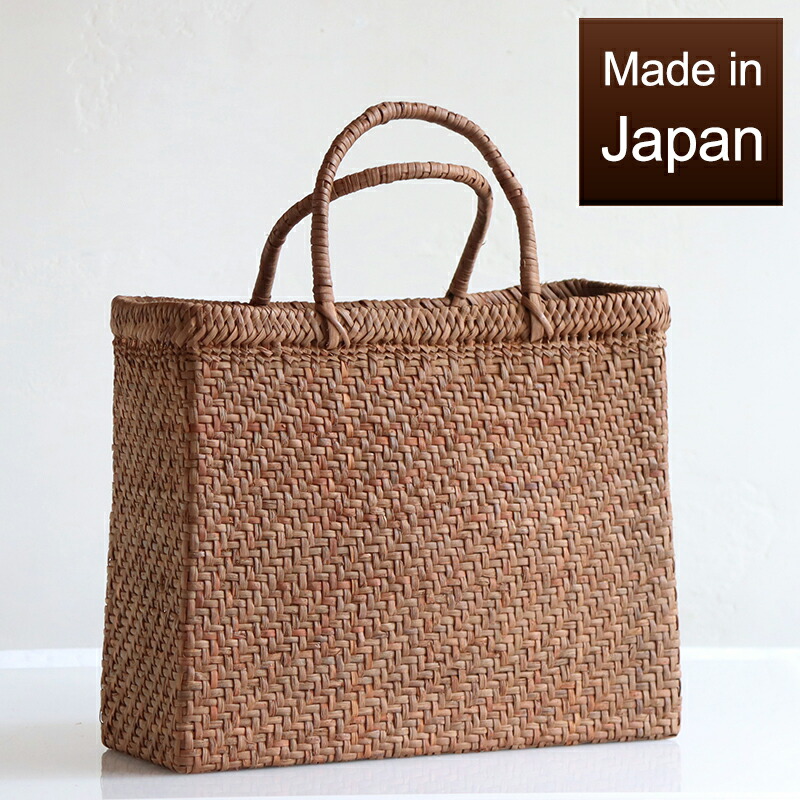 楽天市場】山葡萄 かごバッグ 国産 網代編み 3mmひご幅30cmx本体の高さ