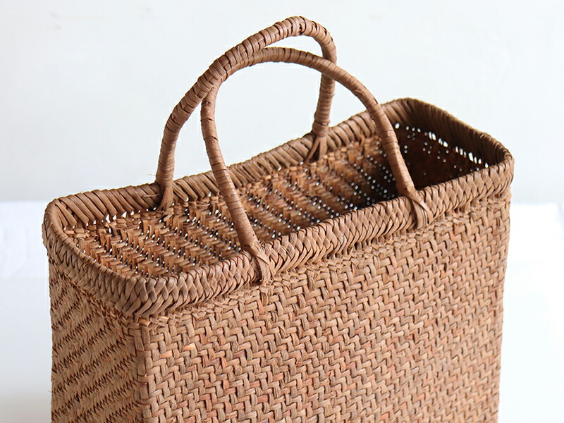 楽天市場】山葡萄 かごバッグ 国産 網代編み 3mmひご幅30cmx本体の高さ