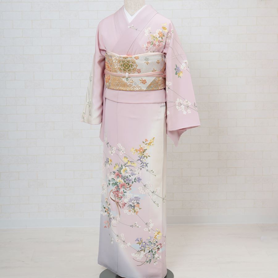楽天市場】【レンタル】 訪問着 レンタル 正絹 京友禅 ピンク撫子色