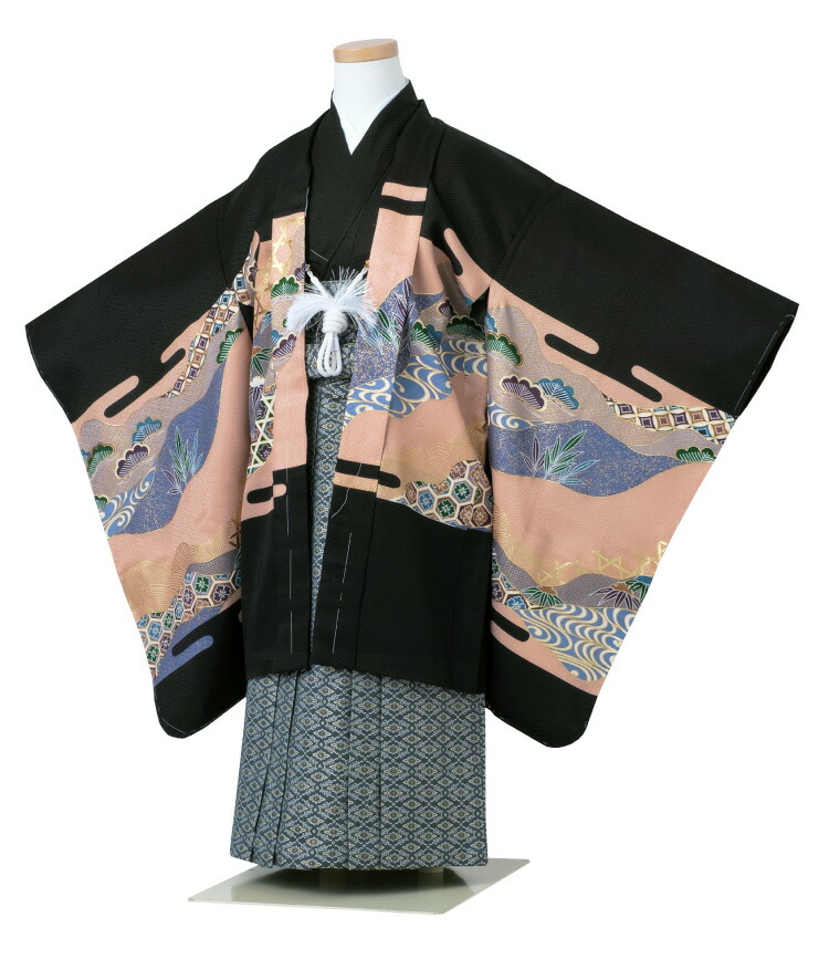 楽天市場】七五三 着物 男の子 五歳 正絹 13点フルセット 羽織袴セット