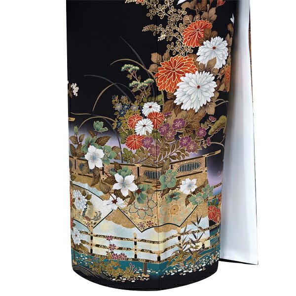 楽天市場】【レンタル】留袖 レンタル kansai「T176 牡丹屏風図 」 黒