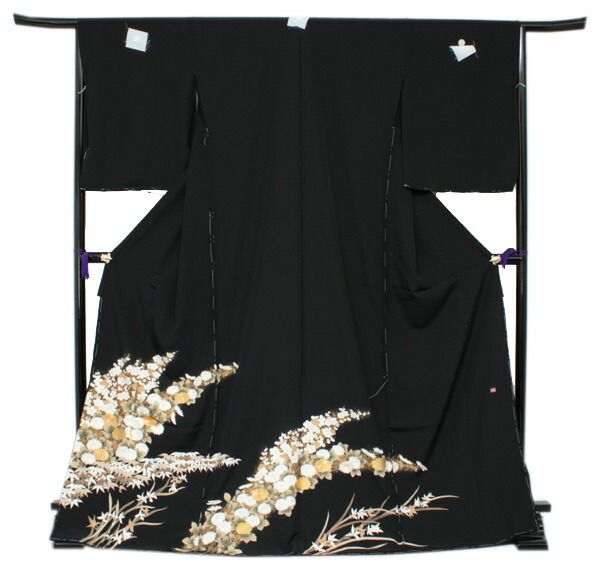 楽天市場】【正絹黒留袖 未仕立て 仮絵羽 冊子と菱尽くし柄】礼装 黒