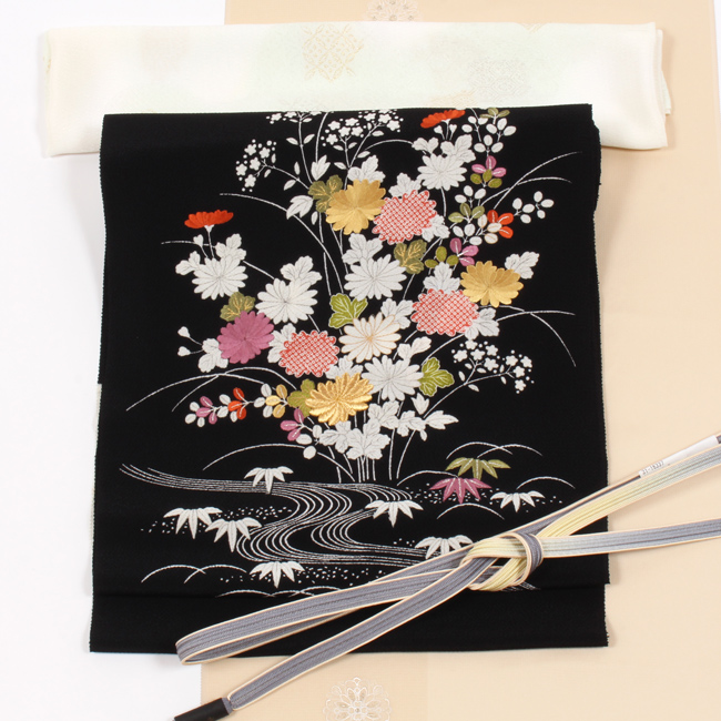 m-80 京友禅 紅型染 名古屋帯 正絹 極美品 m-80 京友禅 紅型染 名古屋