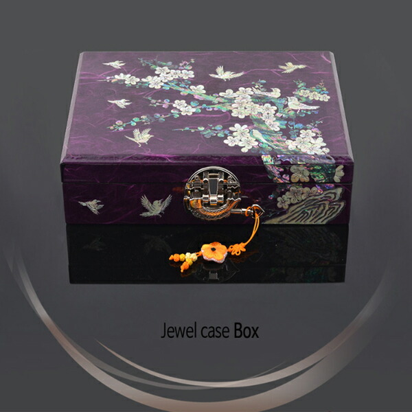 楽天市場】韓国螺鈿 螺鈿漆器 螺鈿 高級 宝石箱 ジュエリーボックス 梅