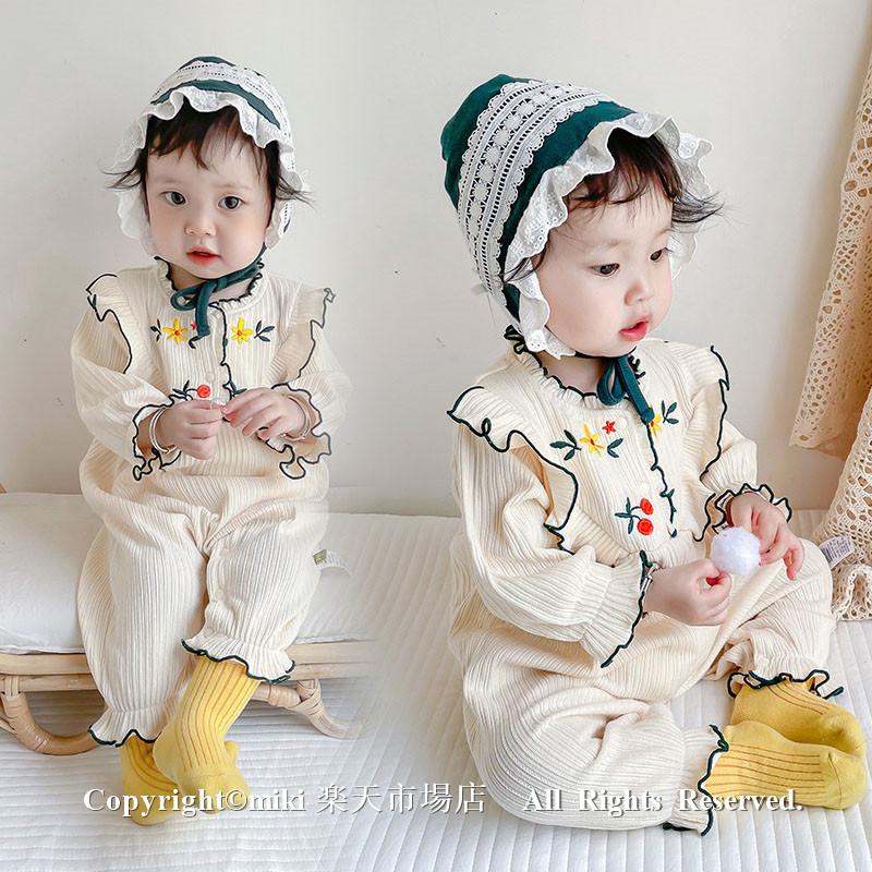 美品】まとめ売りセット ロンパース 70〜73 女の子 長袖 美品】まとめ