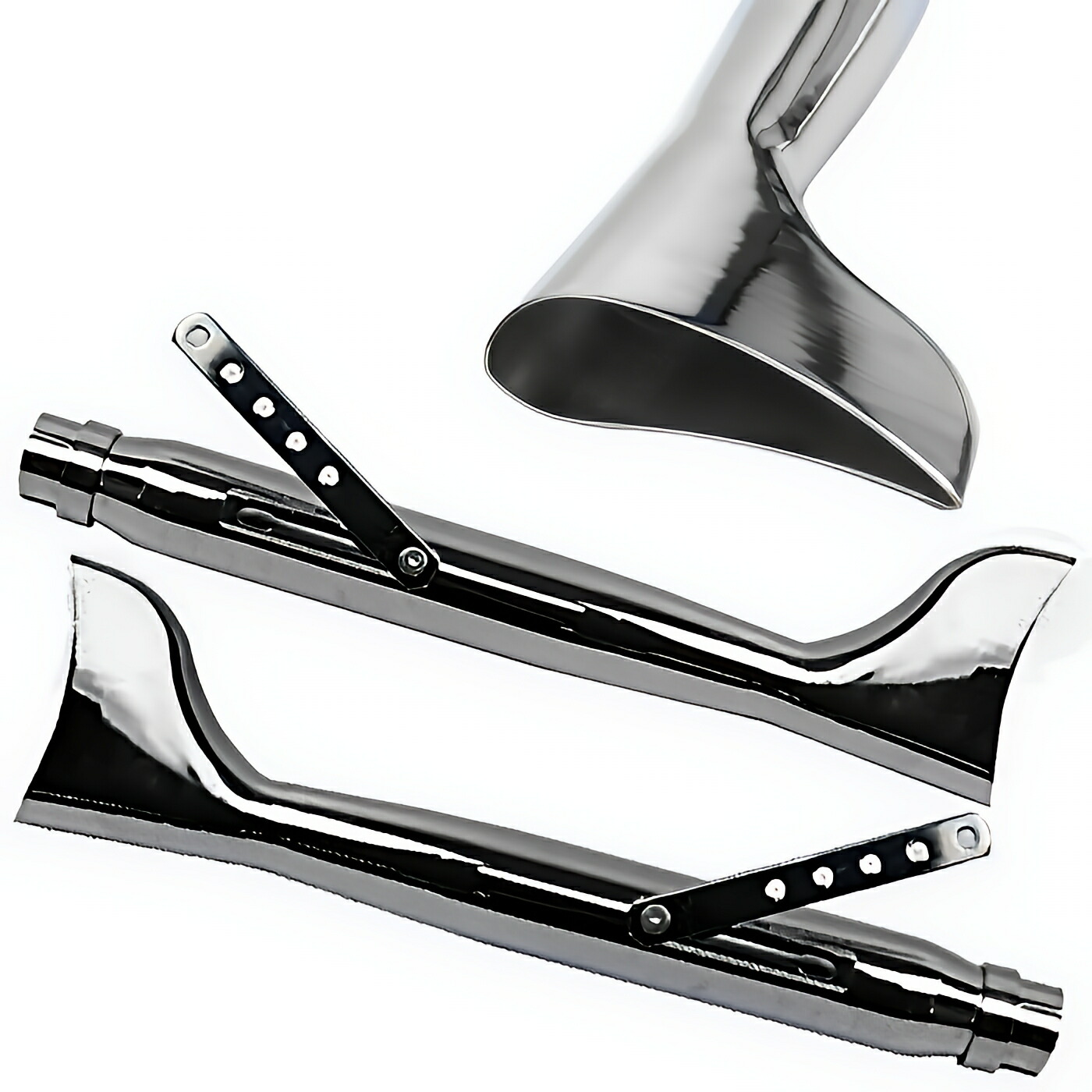 楽天市場】バイク 汎用 フィッシュテール スリップオンマフラー 差込