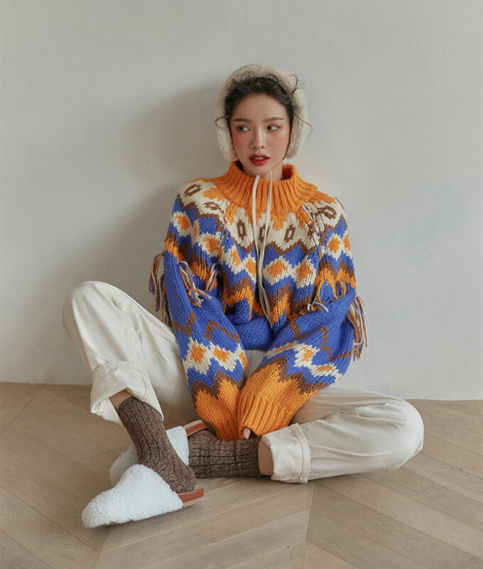 楽天市場】送料無料 トップス ニット セーター 長袖 ハイネック