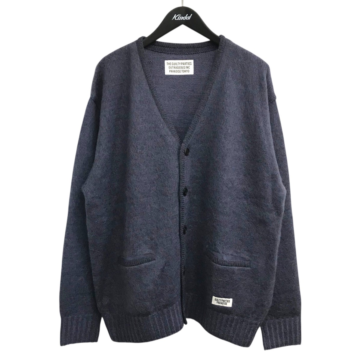 モヘヤ】ワコマリア♧チェックニット ウール 日本製 ルード M 良カラー