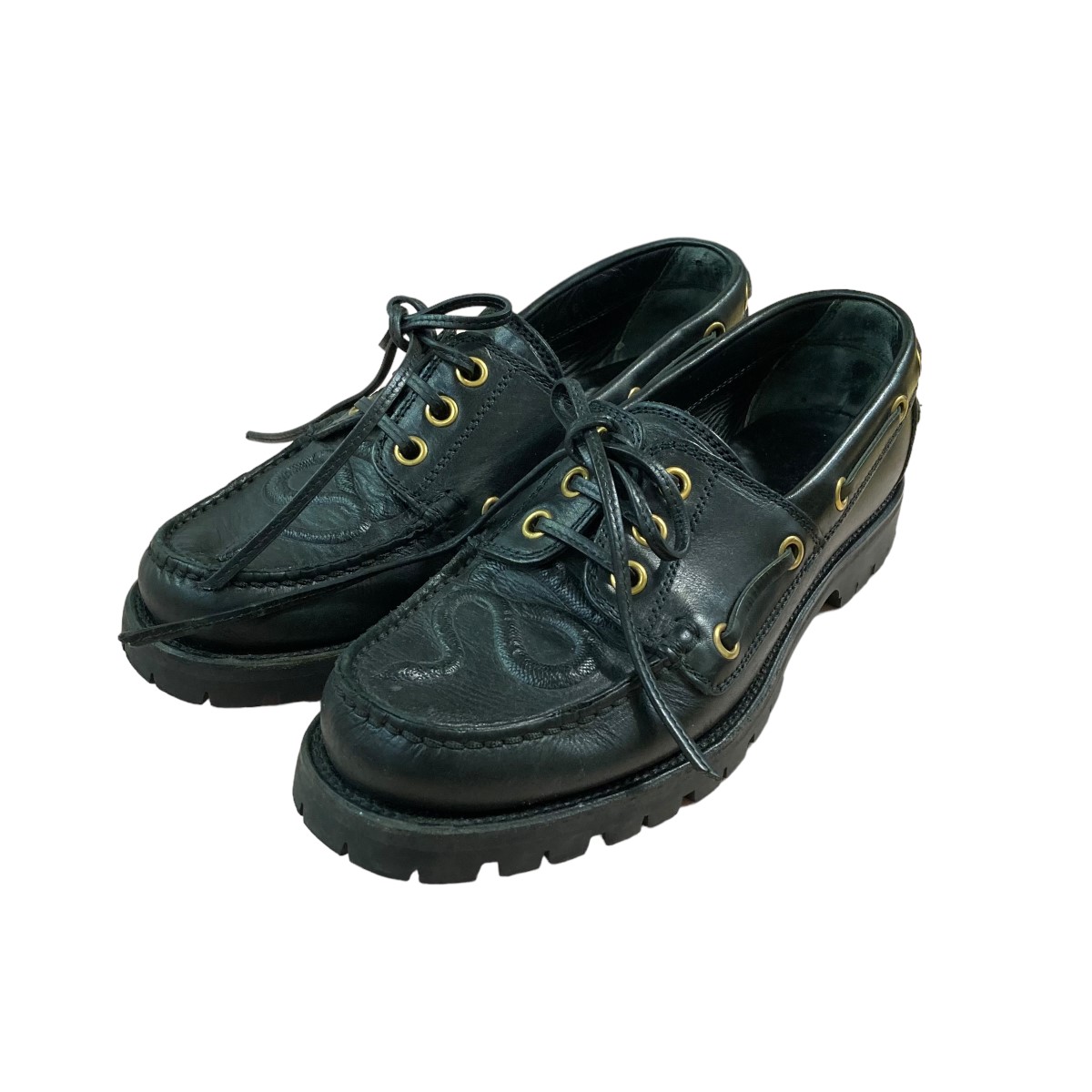 楽天市場】【中古】GUCCIスネークレザーデッキシューズ 450713