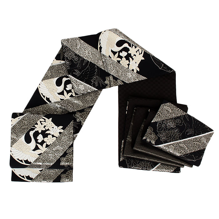楽天市場】袋帯 振袖用 成人式 ブラック 鶴 松竹梅 桜 菊 西陣織 華翔