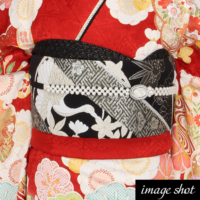 楽天市場】袋帯 振袖用 成人式 ブラック 鶴 松竹梅 桜 菊 西陣織 華翔